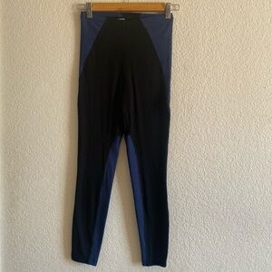 Year Of Ours Motor Sport Leggings Black & Racer Blue Stripe